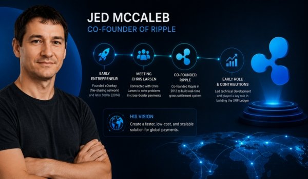 What Led Jed McCaleb to Co-Found Ripple, and What Role Did He Play?
