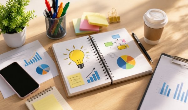 How to Write a Business Plan That Actually Gets Results Entrepreneur learning how to write a business plan with financial documents and a laptop